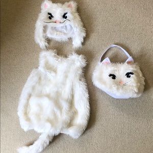 Pottery barn kids white kitten Halloween costume